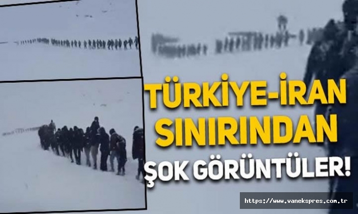 Yüzlerce kaçak, karlı havada Türkiye'ye doğru ilerliyor!