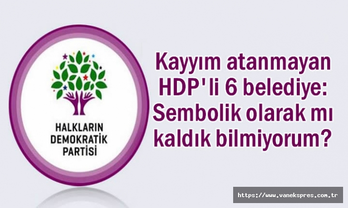 HDP'li 6 belediye: Sembolik olarak mı kaldık bilmiyorum?