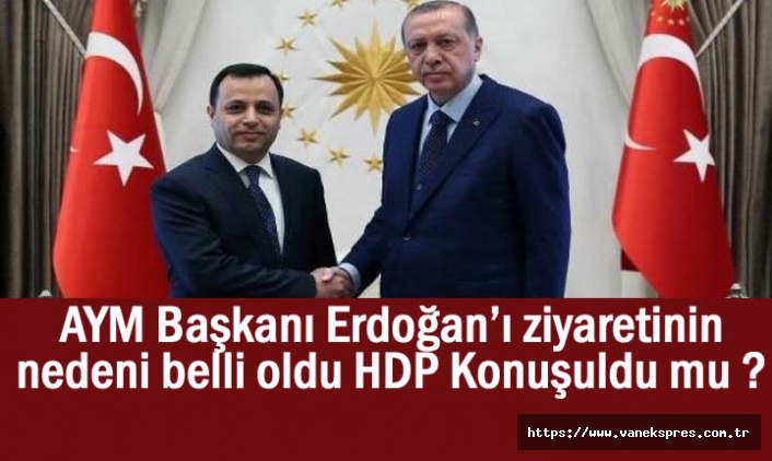 AYM Başkanı Erdoğan’ı ziyaret etti! HDP Konuşuldu mu ?