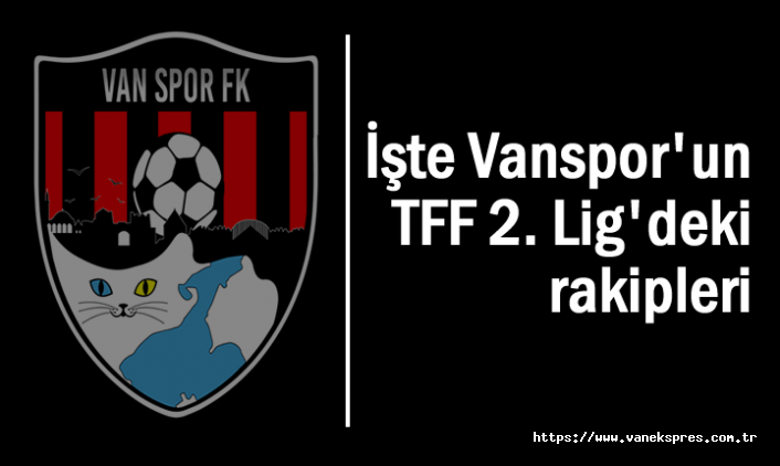 İşte Vanspor'un TFF 2. Lig'deki rakipleri